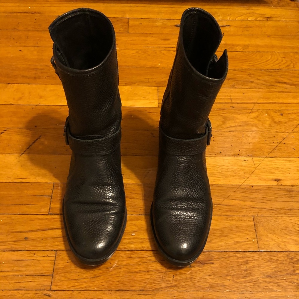 J crew leather moto boots